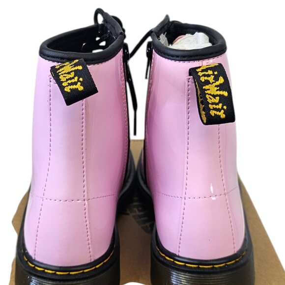 Dr. Martens 1460 Patent Lamper Pale Pink Zip Up Boot,Youth Girls 7, Womens 8-8.5 - Picture 6 of 9